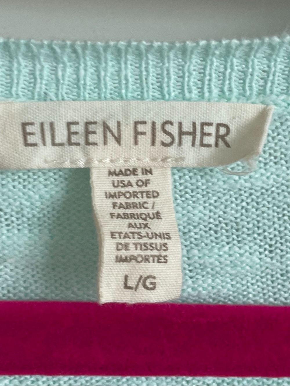 Eileen Fisher Organic Linen Cotton Mint Green S/S Oversized Tunic Top - Picture 3 of 8